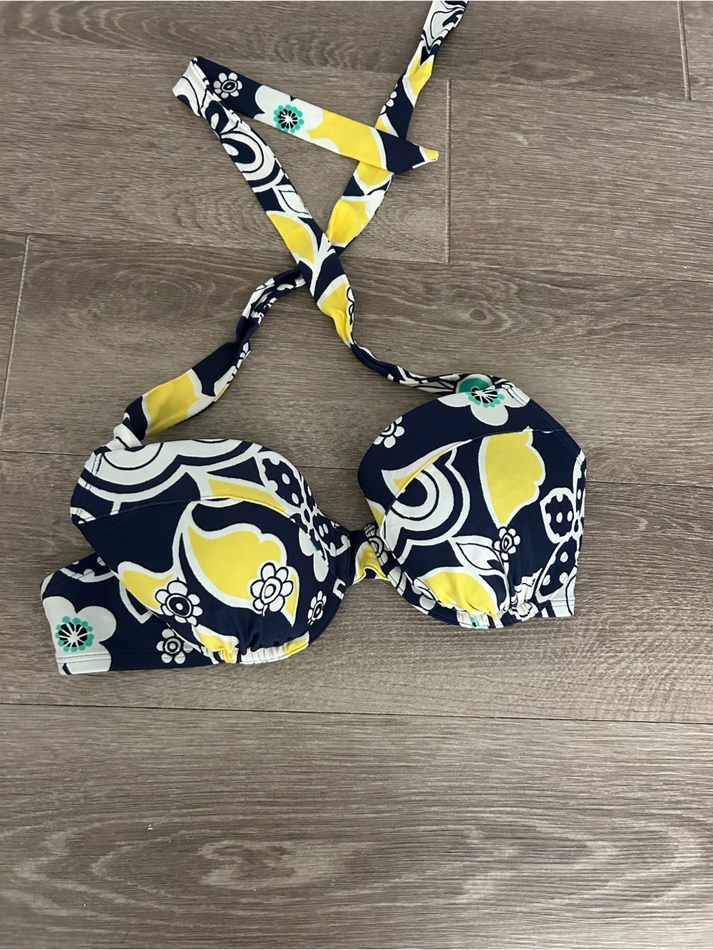 aerie Blakely Floral Halter Bikini Top 34D